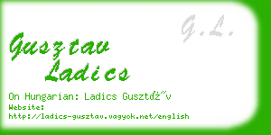 gusztav ladics business card